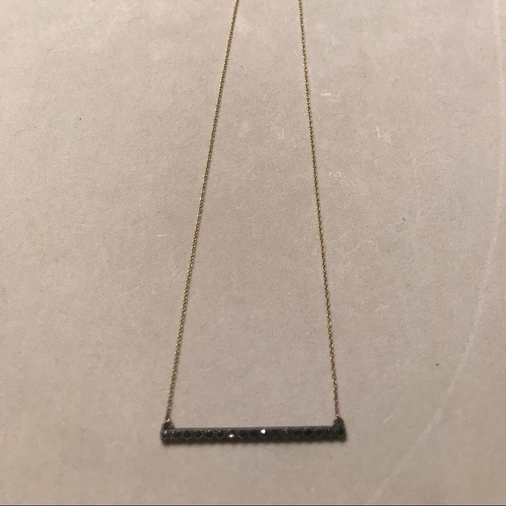 Authentic Black Diamond Bar Necklace